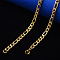 PVD Vacuum Plating 304 Stainless Steel Figaro Chain Necklaces, with Lobster Claw Clasp, Real 18K Gold Plated, Link: 6.5x3x0.8mm and 4.5x3x0.8mm, 19.68 inch(50cm)