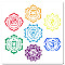 Chakra PET Plastic Hollow Out Drawing Painting Stencils Templates, Square, Flower, 300x300mm