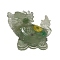 Resin Dragon Display Decoration, with Natural Green Aventurine Chips Inside for Home Office Desk Decoration, 60x30x40mm