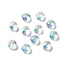 Glass K9 Glass, Imitation Austrian Crystal Beads, Faceted, Flat Round, Clear AB, 8x5mm, Hole: 1.5mm