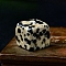 Natural Dalmatian Jasper Carved Dice Figurines Statues for Home Office Desktop Decoration, 15x15x15mm