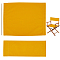 Cloth Chair Replacement, with 2 Wood Sticks, for Director Chair, Makeup Chair Seat and Back, Gold, 195~420x530x5~6mm