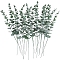 Plastic Artificial Eucalyptus Leaves, for Vase Wedding Bouquet Home Decoration, Dark Sea Green, 410x50mm