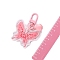 Acrylic Keychain, Butterfly, Hot Pink, 7cm