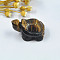 Natural Tiger Eye Display Decorations, Tortoise Feng Shui Ornament for Longevity, for Home Office Desk, 38~42x25~27x20mm