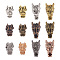 24 Pcs 12 Styles Tibetan Style Alloy Beads, Dragon Head, Mixed Color, 2pcs/style