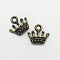 Zinc Alloy Pendants, DIY Accessories for UV Resin Jewelry Making, Crown, Antique Bronze, 14x13x3mm