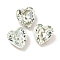 Glass Rhinestone Cabochons, Flat Back & Back Plated, Faceted, Heart, Light Azore, 5.5x5x3.5mm