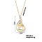 Cute and Stylish Phenix Glass Pendant Necklace, with Brass Cable Chain for Women, Perfect for Any Outfit, Clear, 15.75 inch(40cm)+5cm