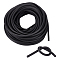 Nbeads 1 Roll Round Nitrile Rubber Cord, Synthetic Rubber Round Cord, Black, 6mm, about 16.40 Yards(15m)/Roll