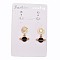 Stainless Steel Stud Earring Sets, Alloy Enamel Findings, Cubic Zirconia and Alloy Findings, Star and Planet, Mixed Color, 4mm, 3.5x4.5mm, 25mm, Pin: 0.7mm, 3pairs/set