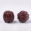 Synthetic Coral Corrugated Beads CORA-S027-18B-2