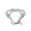 Adjustable 925 Sterling Silver Ring Components STER-K179-19P-2