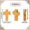 SUNNYCLUE 100Pcs Wood Pendants WOOD-SC0001-51-2