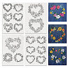 4 Sheets 11.6x8.2 Inch Stick and Stitch Embroidery Patterns DIY-WH0455-151-1