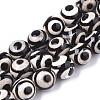 Tibetan Style 3-Eye dZi Beads Strands TDZI-R001-01-1