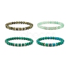 Gemstone Round Beaded Stretch Bracelet for Women BJEW-JB07713-1