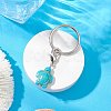 Turtle Dyed Synthetic Turquoise Keychain KEYC-JKC00962-01-2