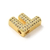 Brass Micro Pave Clear Cubic Zirconia Charms ZIRC-C009-01G-F-2