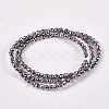 Electroplate Non-magnetic Synthetic Hematite Beads Strands G-J169B-3mm-02-2