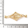 Brass Micro Pave Clear Cubic Zirconia Fold Over Clasps KK-A227-03G-3