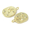 Rack Plating Brass Micro Pave Cubic Zirconia Pendants KK-K332-07G-3