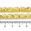 Electroplated Natural Lava Rock Beads Strands G-H303-A10-G02-4