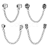SUPERFINDINGS 8Pcs 4 Styles Zinc Alloy European Beads FIND-FH0005-68-1