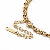 Ion Plating(IP) 304 Stainless Steel Cable & Ball Chains Double Layer Necklace for Women NJEW-E081-03G-3