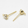 Brass Stud Earring Findings X-KK-S347-149-1