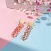 Chunky Acrylic Curb Chain Long Dangle Stud Earrings for Women EJEW-JE04771-3