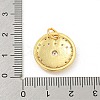 Rack Plating Brass Micro Pave Cubic Zirconia Pendants KK-P277-26G-4