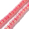 Spray Painted Handmade Polymer Clay Beads Strands CLAY-F004-A-2