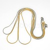 Trendy Unisex 201 Stainless Steel Snake Chain Necklaces NJEW-L043-06-1