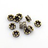 Brass Rhinestone Spacer Beads X-RB-A014-L6mm-01AB-NF-1