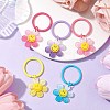 Sunflower with Smiling Face Gradient Sequins Acrylic Keychain KEYC-JKC00660-2