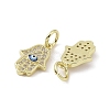 Real 18K Gold Plated Brass Micro Pave Cubic Zirconia Pendants KK-L209-065G-01-2