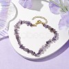 Natural Amethyst Anklets AJEW-AN00592-12-2