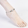 Natural Abalone Shell/Paua Shell Anklets AJEW-AN00267-5