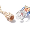 Empty Glass Perfume Bottle Pendants HJEW-A003-02-5