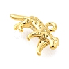 Leopard Rack Plating Brass Pendants Charms KK-S396-43G-2