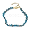 Natural Apatite Anklets AJEW-AN00592-01-1