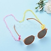 Personalized Two Tone ABS Plastic Cable Chain Necklaces NJEW-JN02825-03-5