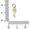 Brass Micro Pave Claer Cubic Zirconia Charms KK-H475-50G-01-3