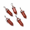 Natural Red Jasper Pointed Pendants G-K329-58P-1