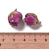 Preserved Rose with Golden Alloy Pendants FIND-M010-01B-3
