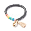 Polymer Clay Heishi Beads Stretch Bracelets Set BJEW-JB07395-3