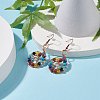 Gemstone Dangle Earrings EJEW-JE04906-01-3