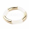 Acrylic Curved Tube Chunky Stretch Bracelet for Women BJEW-JB08123-1