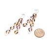 Acrylic Curb Chain Tassel Dangle Stud Earrings for Women EJEW-JE04767-01-3